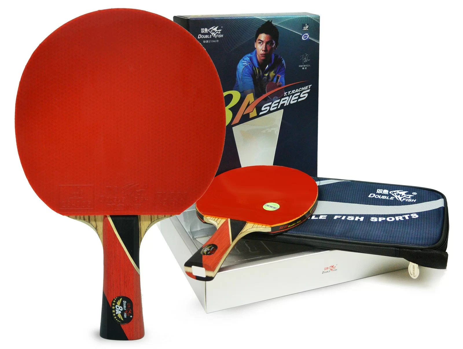 Фото Ракетка для настольного тенниса Double Fish серия с чехлом 8A-C со склада магазина СпортСЕ