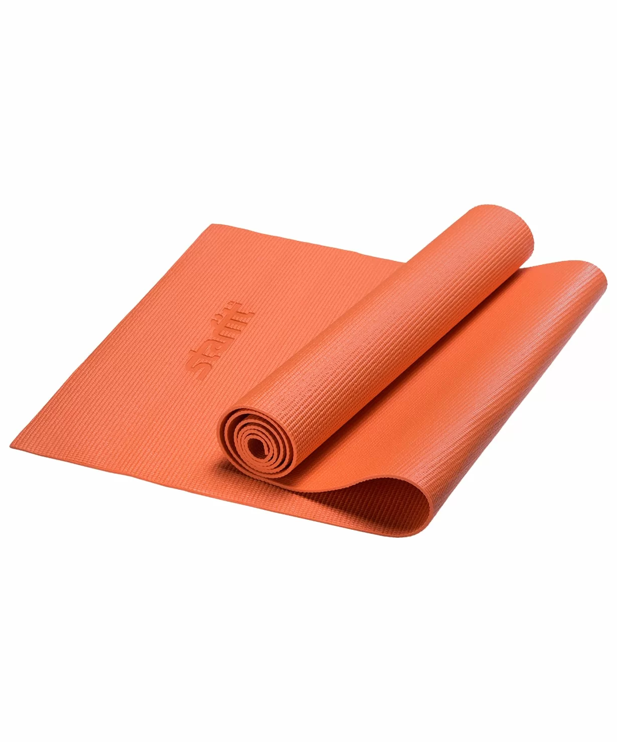 Фото Коврик для йоги StarFit FM-101 PVC 173x61x0,4 см оранжевый УТ-00008832 со склада магазина СпортСЕ