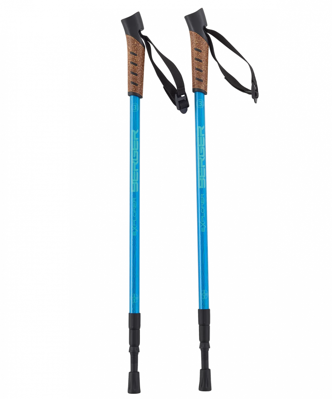 Фото Палки для скандинавской ходьбы Berger Explorer 67-135 см 3-секционные синий УТ-00019909 со склада магазина СпортСЕ