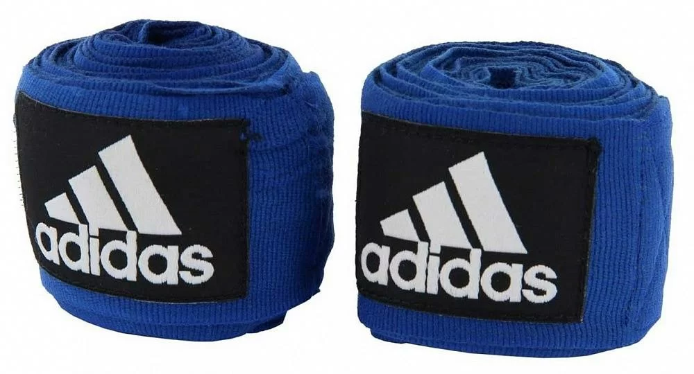Фото Бинт боксерский 4.5 м Adidas New Rules Boxing Crepe Bandage синий adiBP031 со склада магазина СпортСЕ