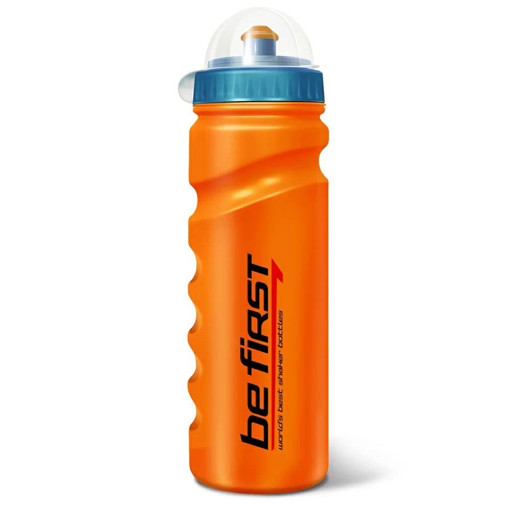 Фото Бутылка для воды Be First 750 мл с крышкой, оранжевый 75-orange со склада магазина СпортСЕ