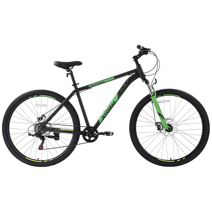 Фото Велосипед TechTeam Storm 29" (2024) черно-зеленый со склада магазина СпортСЕ