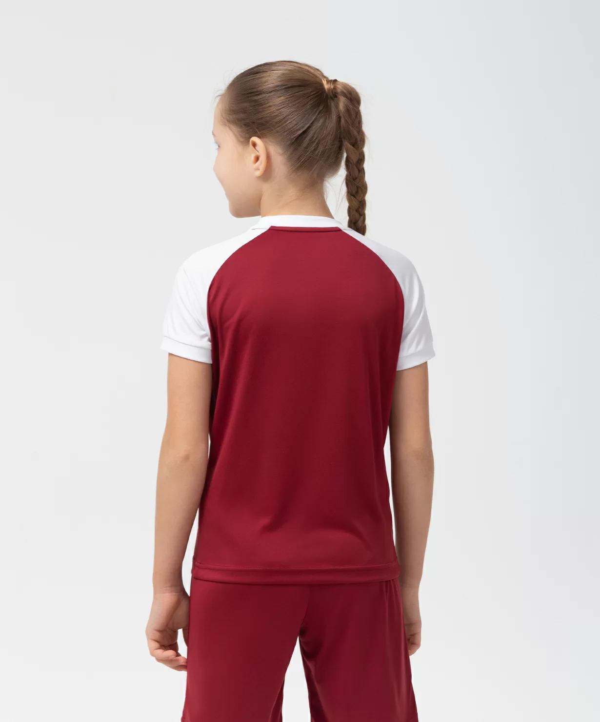 Фото Футболка игровая CAMP Reglan Jersey, гранатовый/белый, детский со склада магазина СпортСЕ