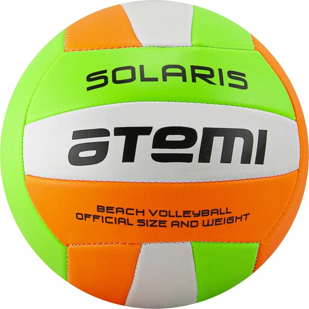 Фото Мяч волейбольный Atemi Solaris PVC foam зел/бел/оранж со склада магазина СпортСЕ