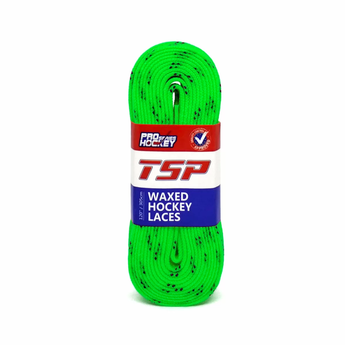 Фото Шнурки хоккейные 305см с пропиткой TSP Hockey Laces Waxed lime 2826 со склада магазина СпортСЕ