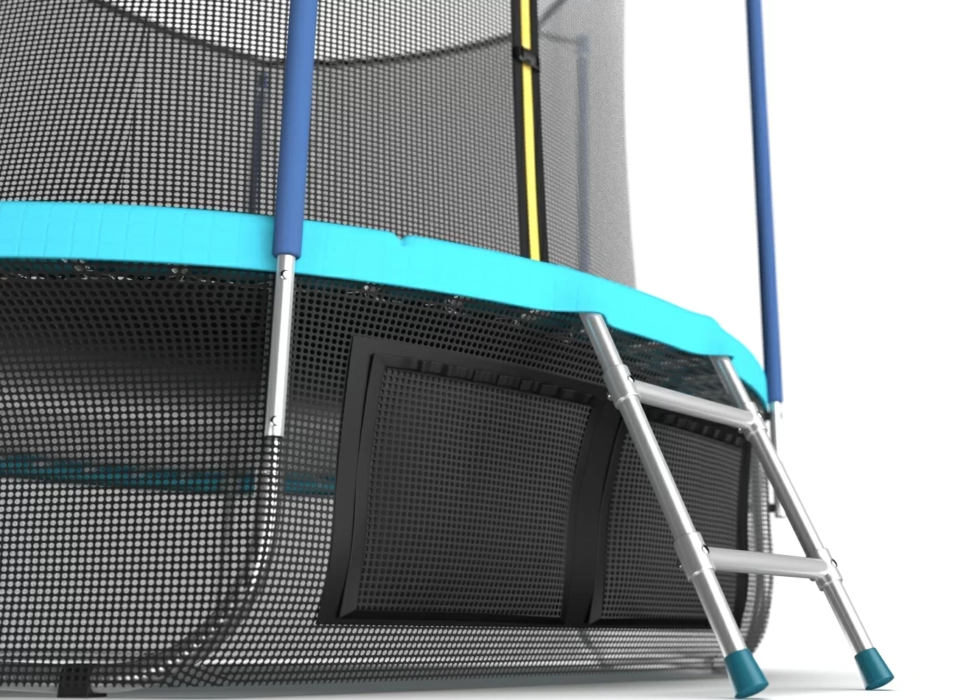 Фото EVO JUMP Internal 12ft (Wave). Батут с внутренней сеткой и лестницей, диаметр 12ft (морская волна) + нижняя сеть со склада магазина СпортСЕ