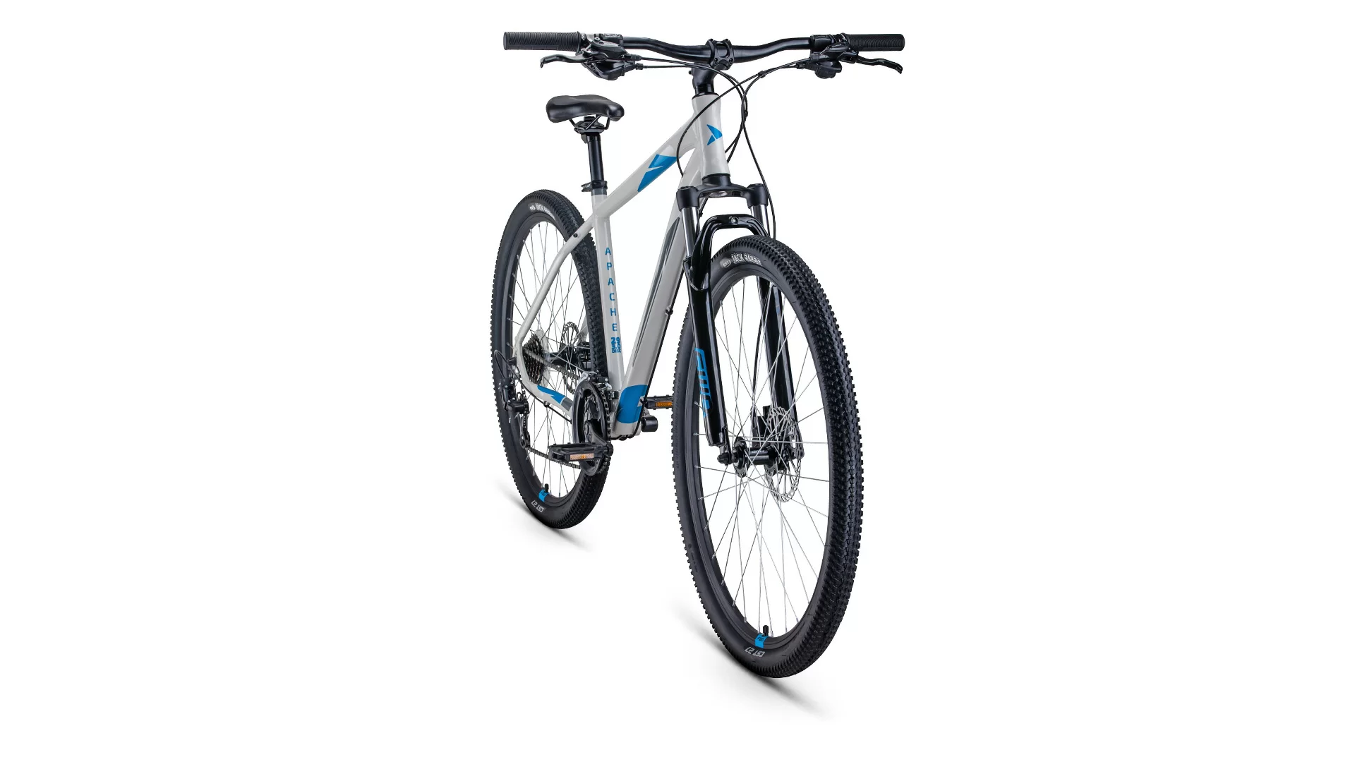 Фото Велосипед Forward Apache 29 3.2 disc (2021) серый/синий со склада магазина СпортСЕ