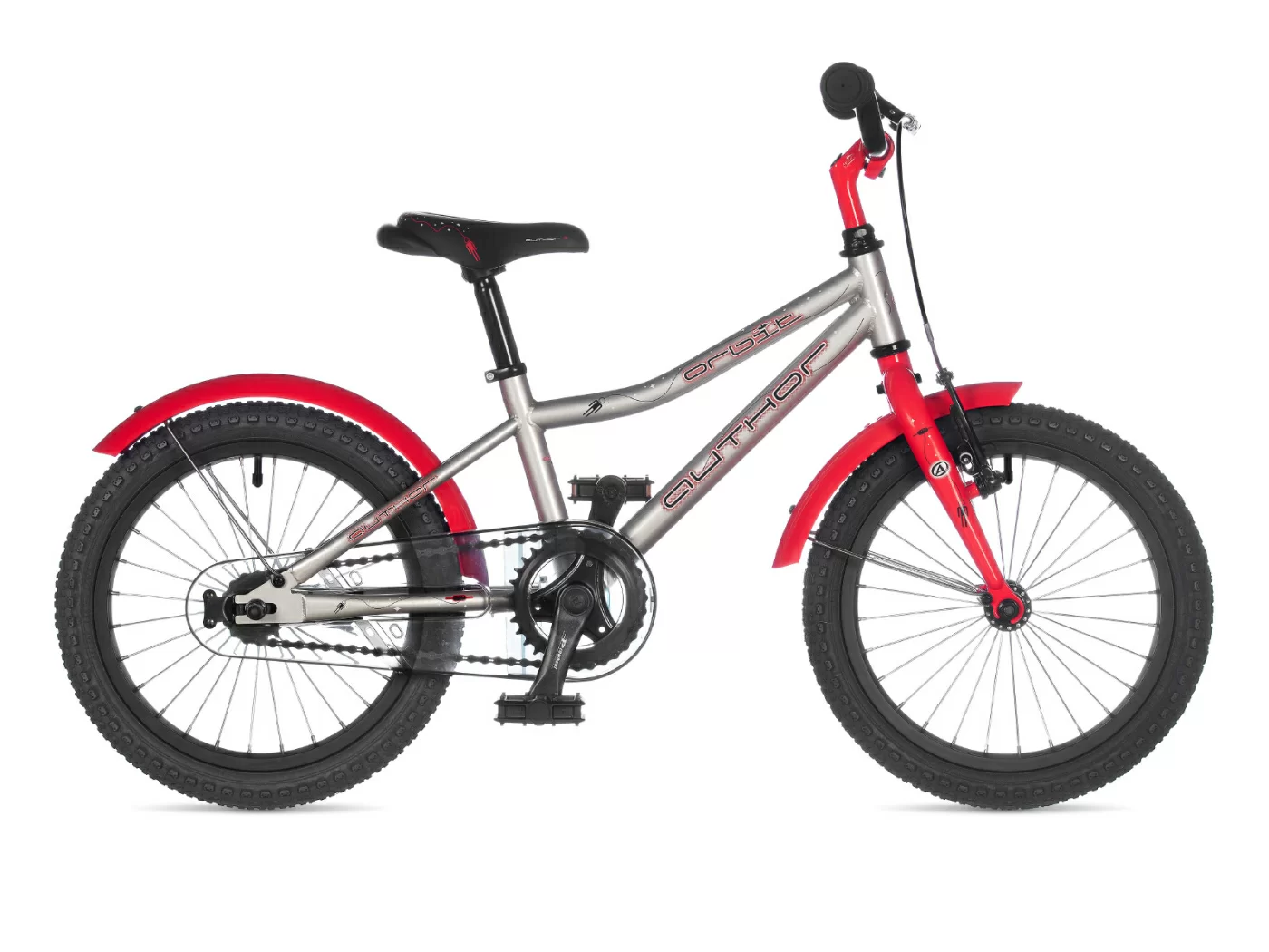 Фото Велосипед детский AUTHOR Orbit 2021 Серебряно-красный со склада магазина СпортСЕ
