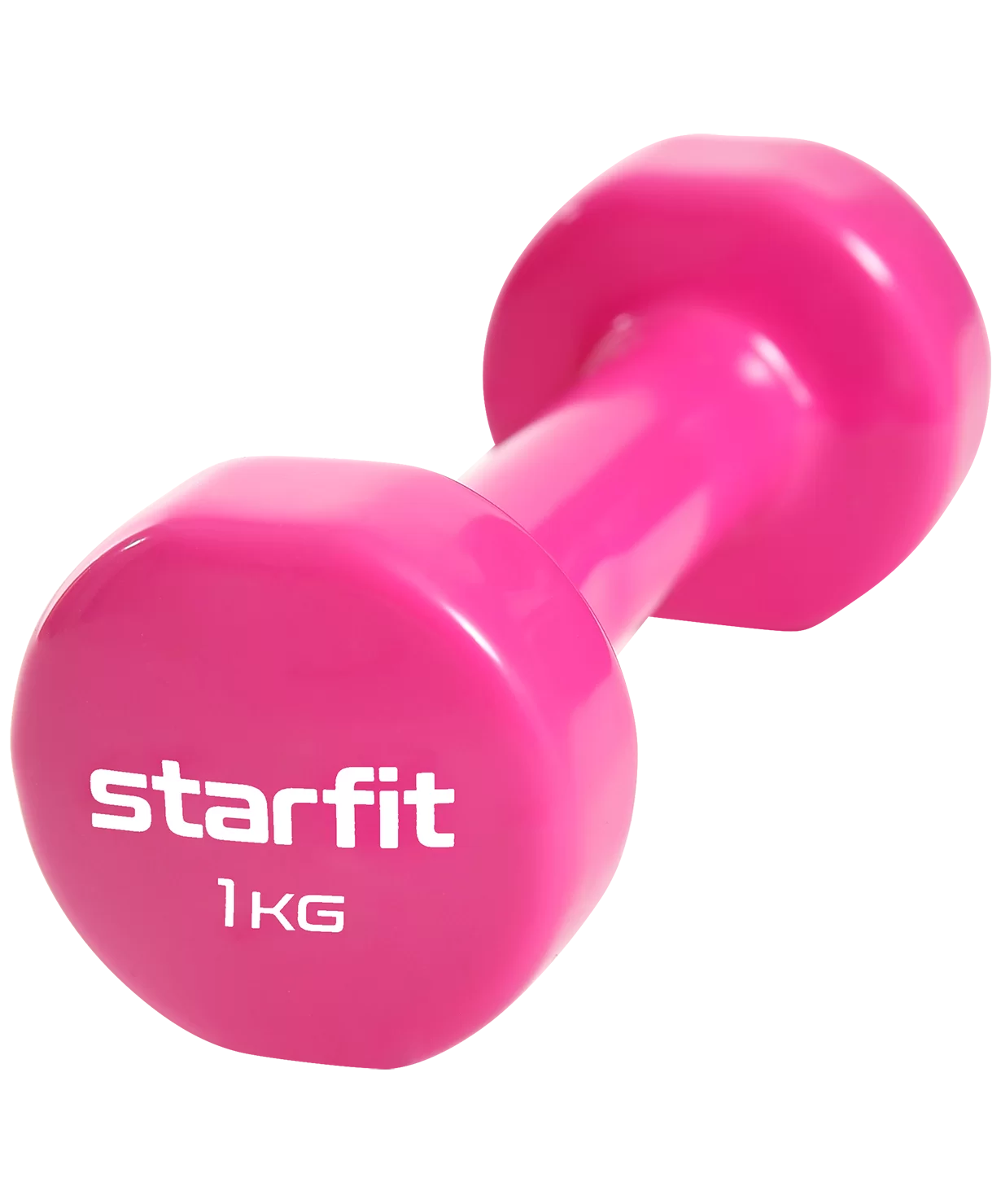 Фото Гантель виниловая 1 кг StarFit Core DB-101 розовый (1 шт) УТ-00018821 со склада магазина СпортСЕ