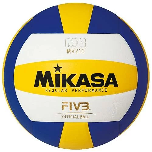 Фото Мяч волейбольный Mikasa MV210 р.5 синт.кожа клееный бел-жел-син со склада магазина СпортСЕ