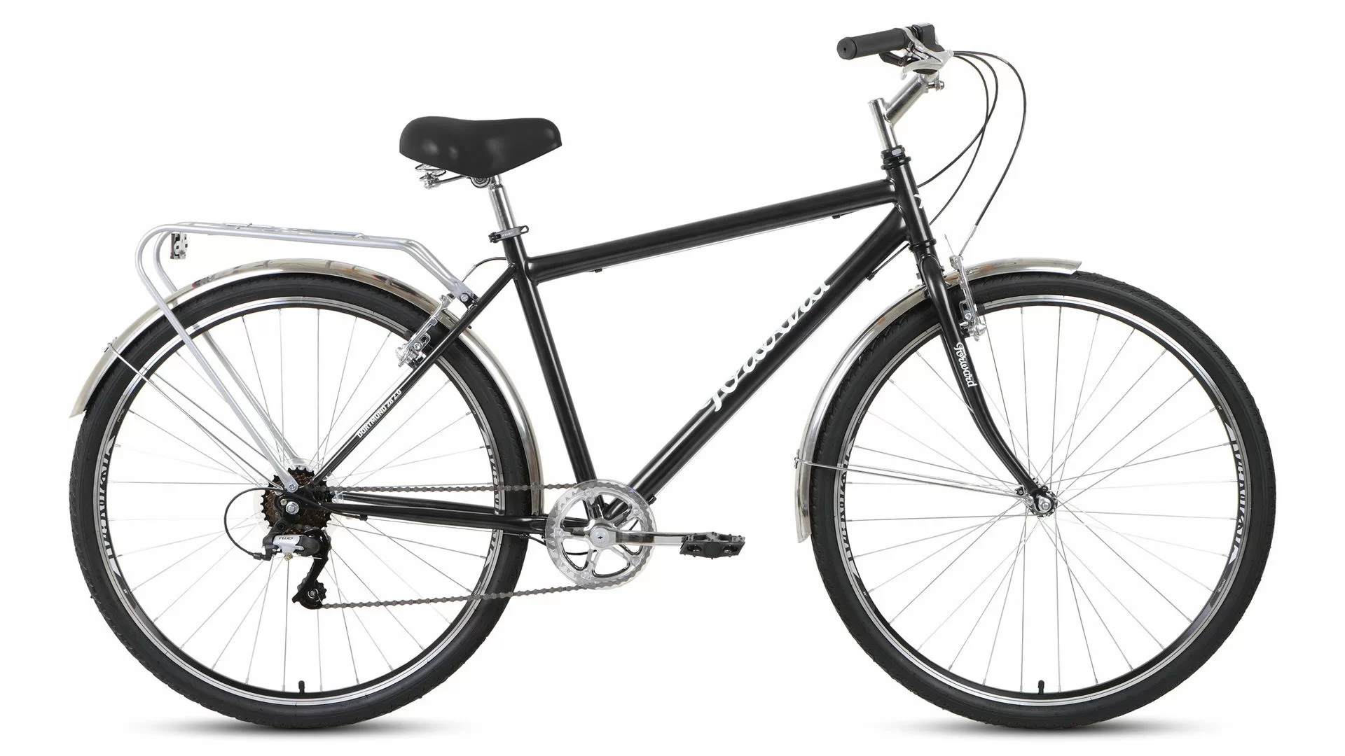 Фото Велосипед Forward Dortmund 28 2.0 (2020) черный/серебро RBKW0RN87002 со склада магазина СпортСЕ