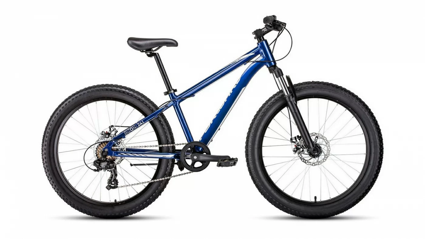 Фото Велосипед Forward Bizon Mini 24 (2021) синий со склада магазина СпортСЕ