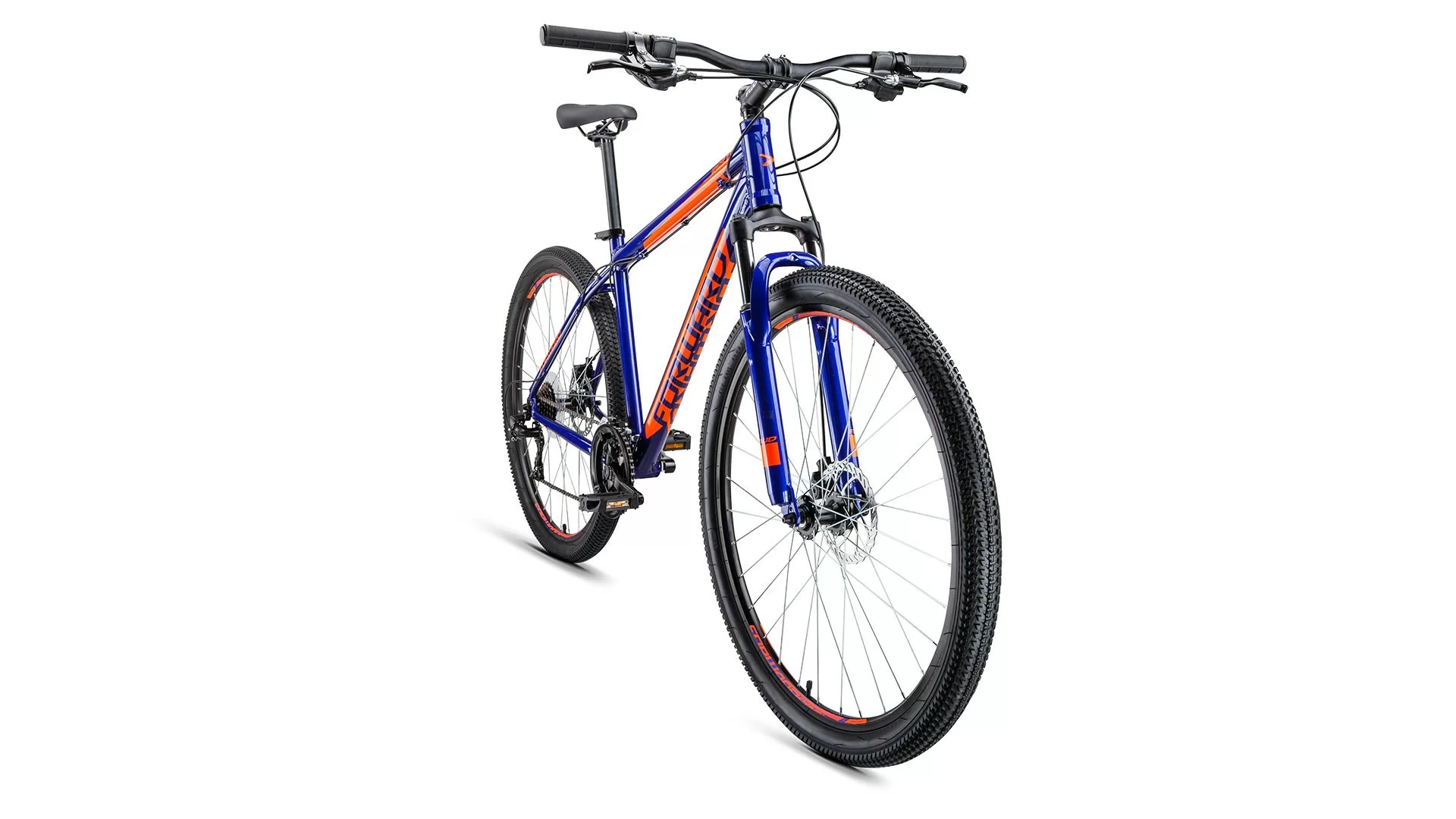Фото Велосипед Forward Apache 29 2.0 disc (21ск) (2019) синий/оранжевый со склада магазина СпортСЕ