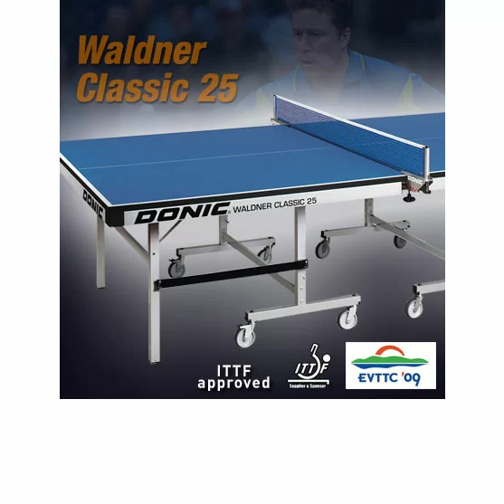 Фото Теннисный стол DONIC WALDNER CLASSIC 25 BLUE (без сетки) 400221-B со склада магазина СпортСЕ
