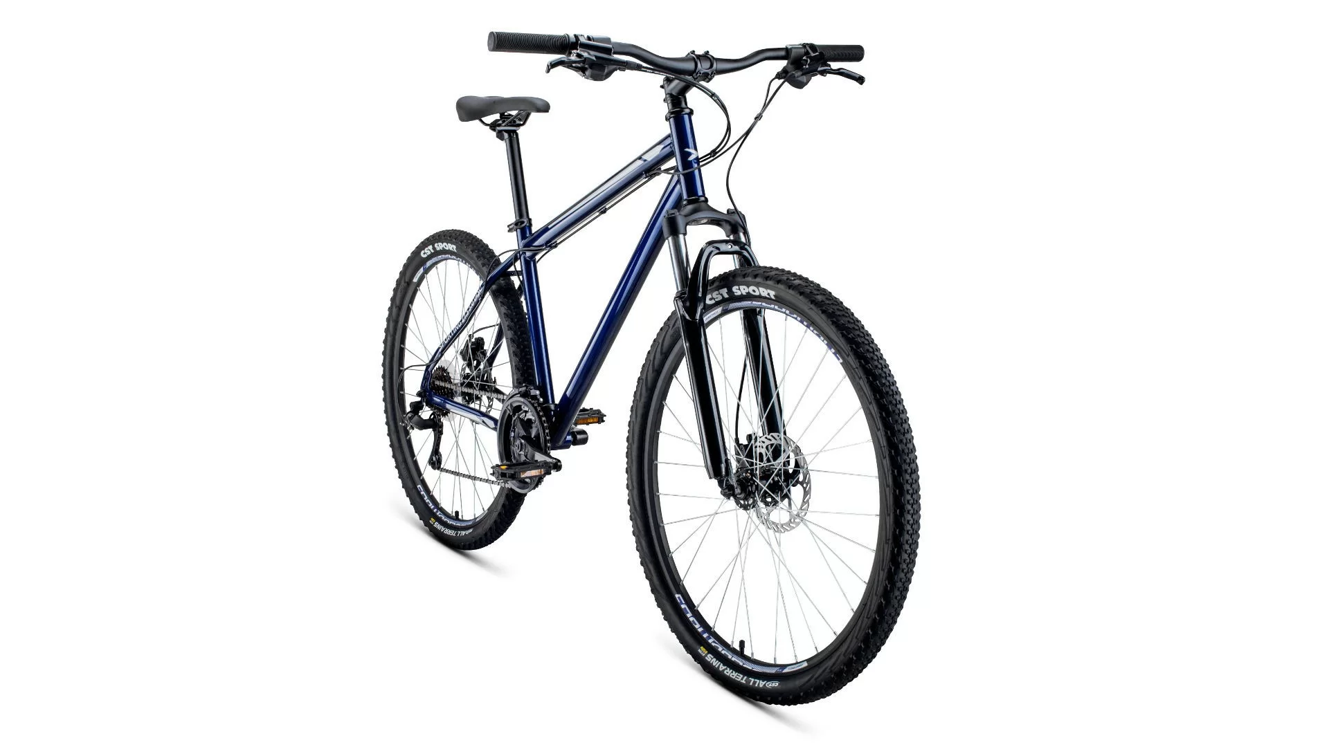 Фото Велосипед Forward Sporting 27,5 3.0 disc (2020) темно-синий/серый со склада магазина СпортСЕ