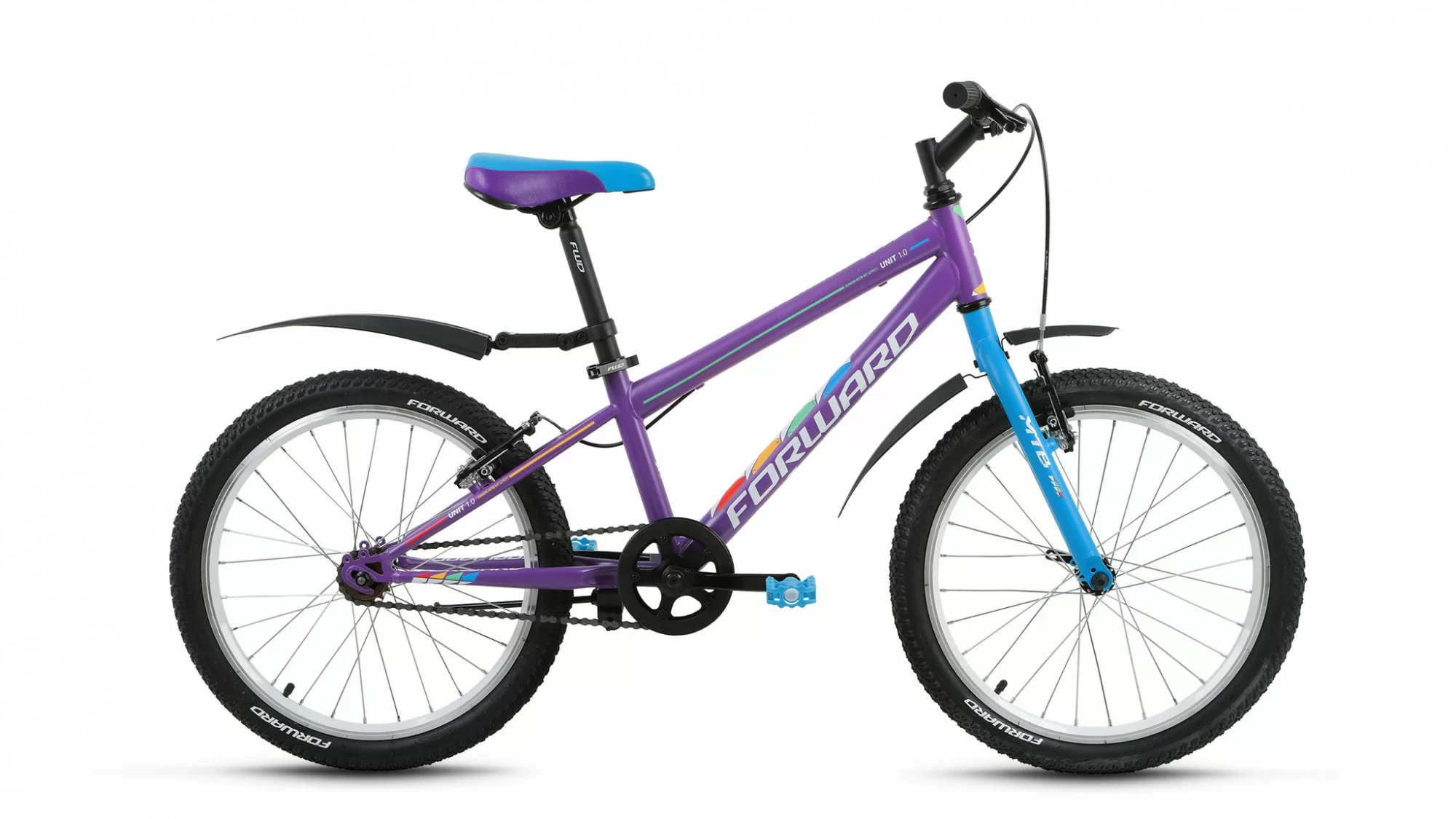 Фото Велосипед Forward Unit 1.0 (20" 1ск.) (2018) фиолетовый мат. RBKW81N01003 со склада магазина СпортСЕ