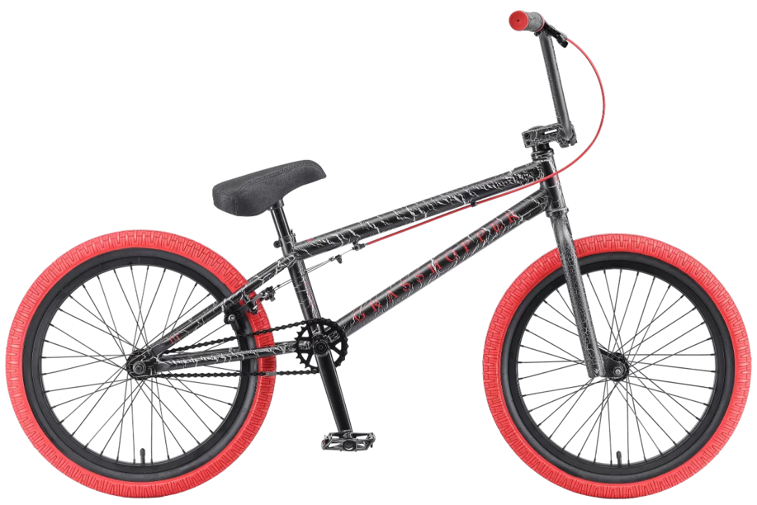Фото Велосипед BMX TechTeam Grasshoper 20" (2021) черно-красный со склада магазина СпортСЕ