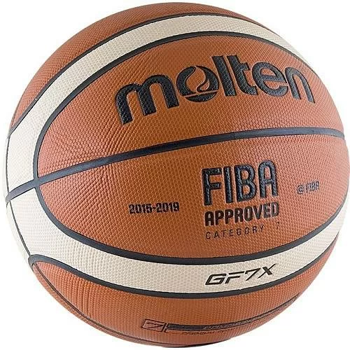 Фото Мяч баскетбольный Molten BGF7X №7 FIBA Appr, 12 пан, синт.кожа (ПУ) кор-беж-чер со склада магазина СпортСЕ