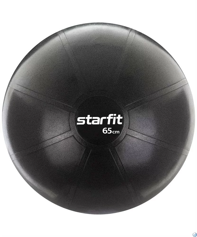 Фото Фитбол 65 см StarFit Pro GB-107 1200 гр без насоса антивзрыв черный 16551 со склада магазина СпортСЕ