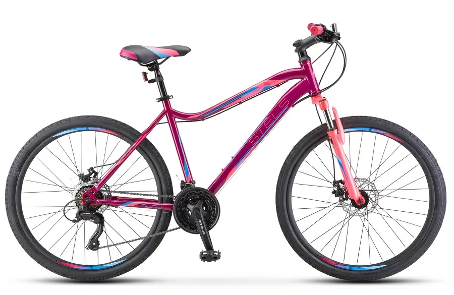 Фото Велосипед Stels Miss-5000 D 26" (2021) фиолетовый/розовый K010 со склада магазина СпортСЕ