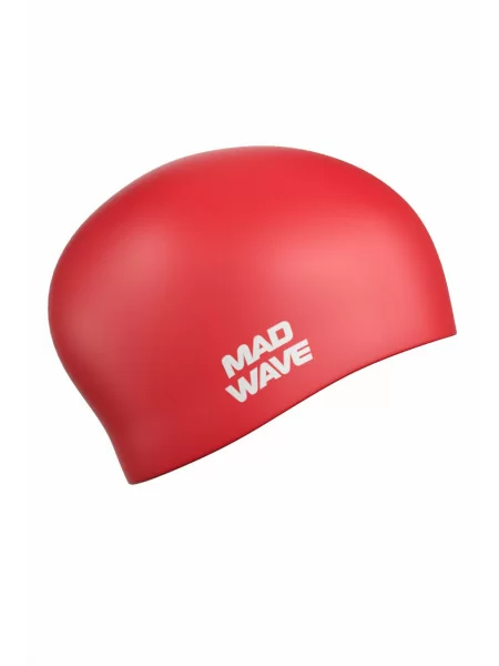 Фото Шапочка для плавания Mad Wave Long Hair Silicone Red M0511 01 0 05W со склада магазина СпортСЕ