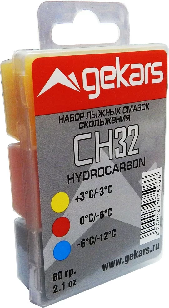Фото Набор парафинов Gekars Hydrocarbon CH32 (+3 -3С; 0 -6; -6 -12С) в пласт.коробке со склада магазина СпортСЕ