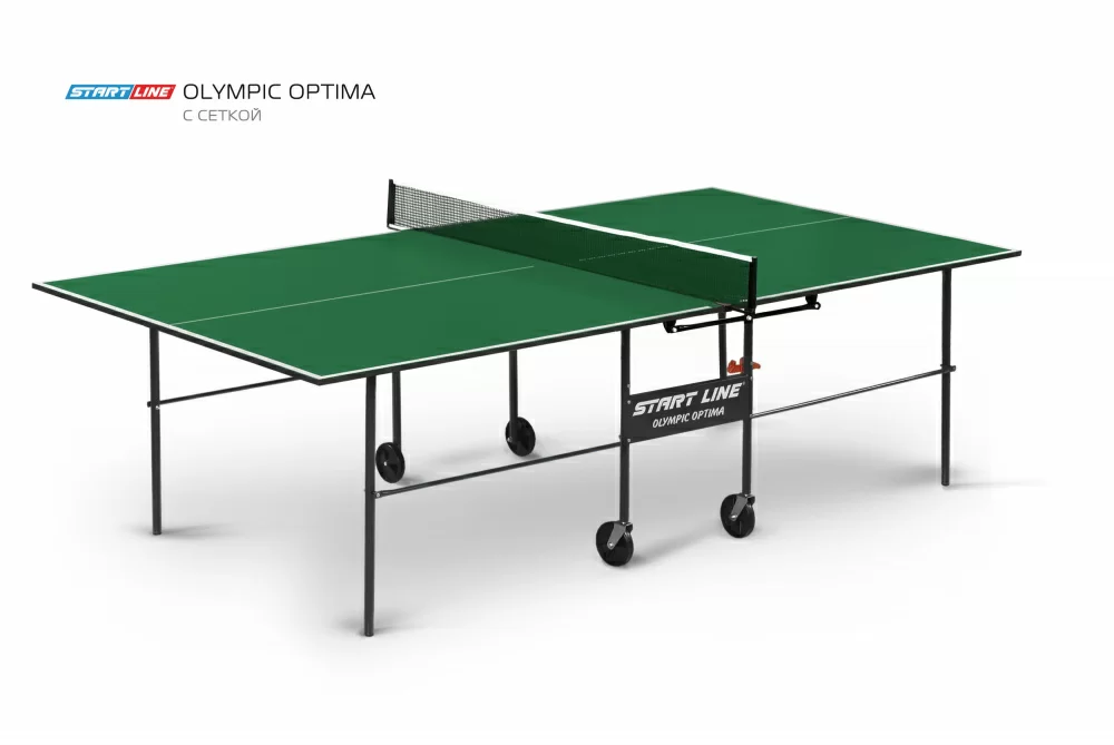Фото Теннисный стол Start Line Olympic Optima Green с сеткой  6023-3 со склада магазина СпортСЕ