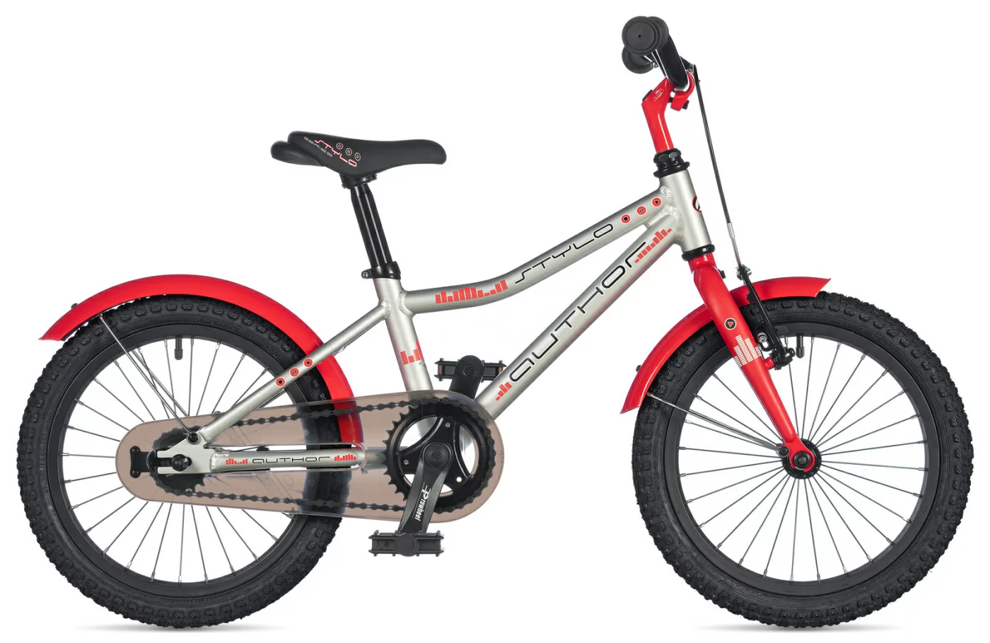 Фото Велосипед детский AUTHOR Stylo 2020 Серебряно-красный со склада магазина СпортСЕ