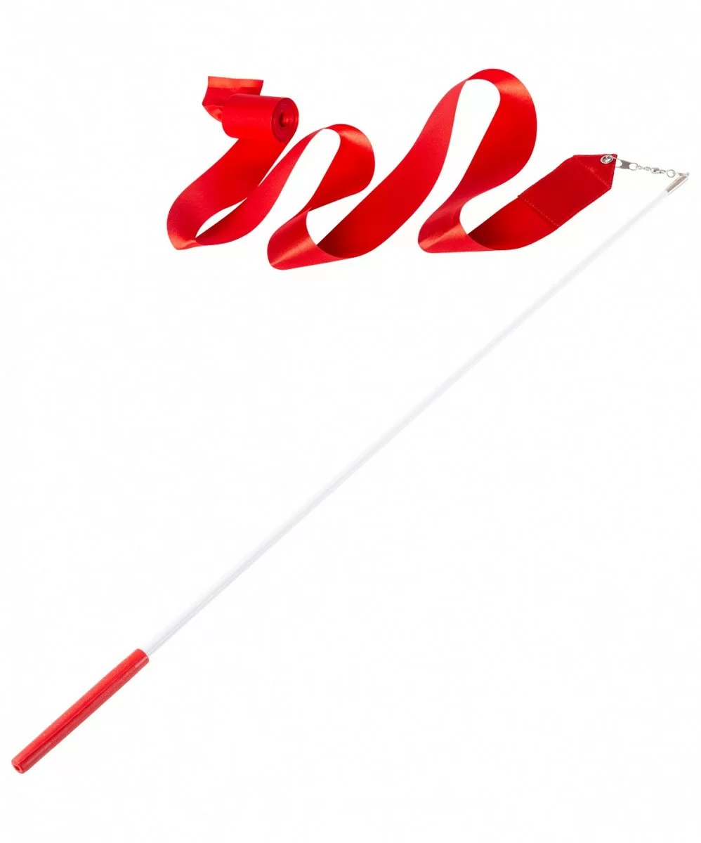 Фото Лента гимн. с палочкой для худ.гимнаст. 4м Amely красная AGR-201 со склада магазина СпортСЕ