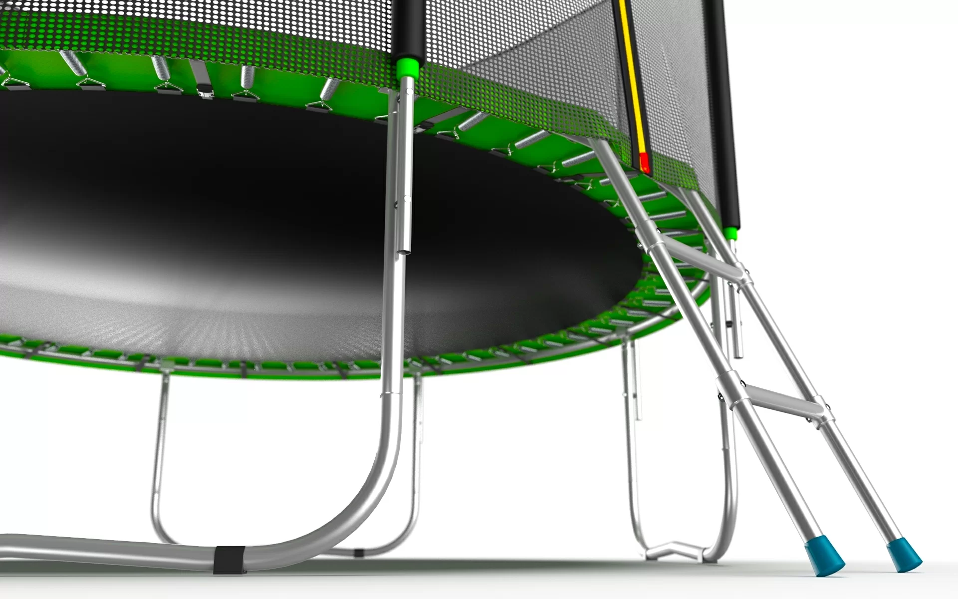 Фото EVO JUMP External 8ft (Green) Батут с внешней сеткой и лестницей, диаметр 8ft (зеленый) со склада магазина СпортСЕ