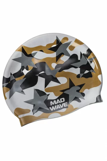 Фото Шапочка для плавания Mad Wave Military Star multi M0550 09 0 00W со склада магазина СпортСЕ