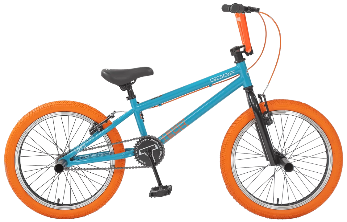 Фото Велосипед BMX TechTeam Goof 20" бирюзово-оранжевый со склада магазина СпортСЕ