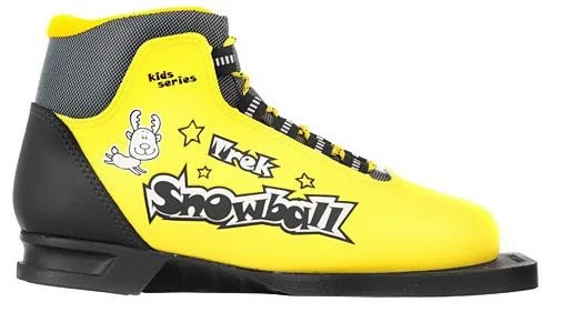 Фото Ботинки лыжные Trek Snowball синт. желт-черн. (75мм) ИК08-12-01 со склада магазина СпортСЕ