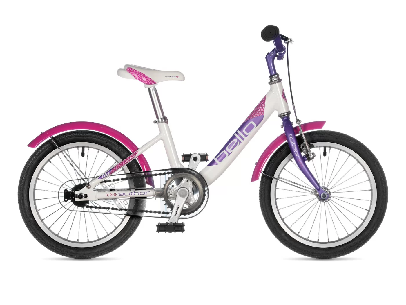 Фото Велосипед детский AUTHOR Bello 2022 Бело-фиолетовый со склада магазина СпортСЕ