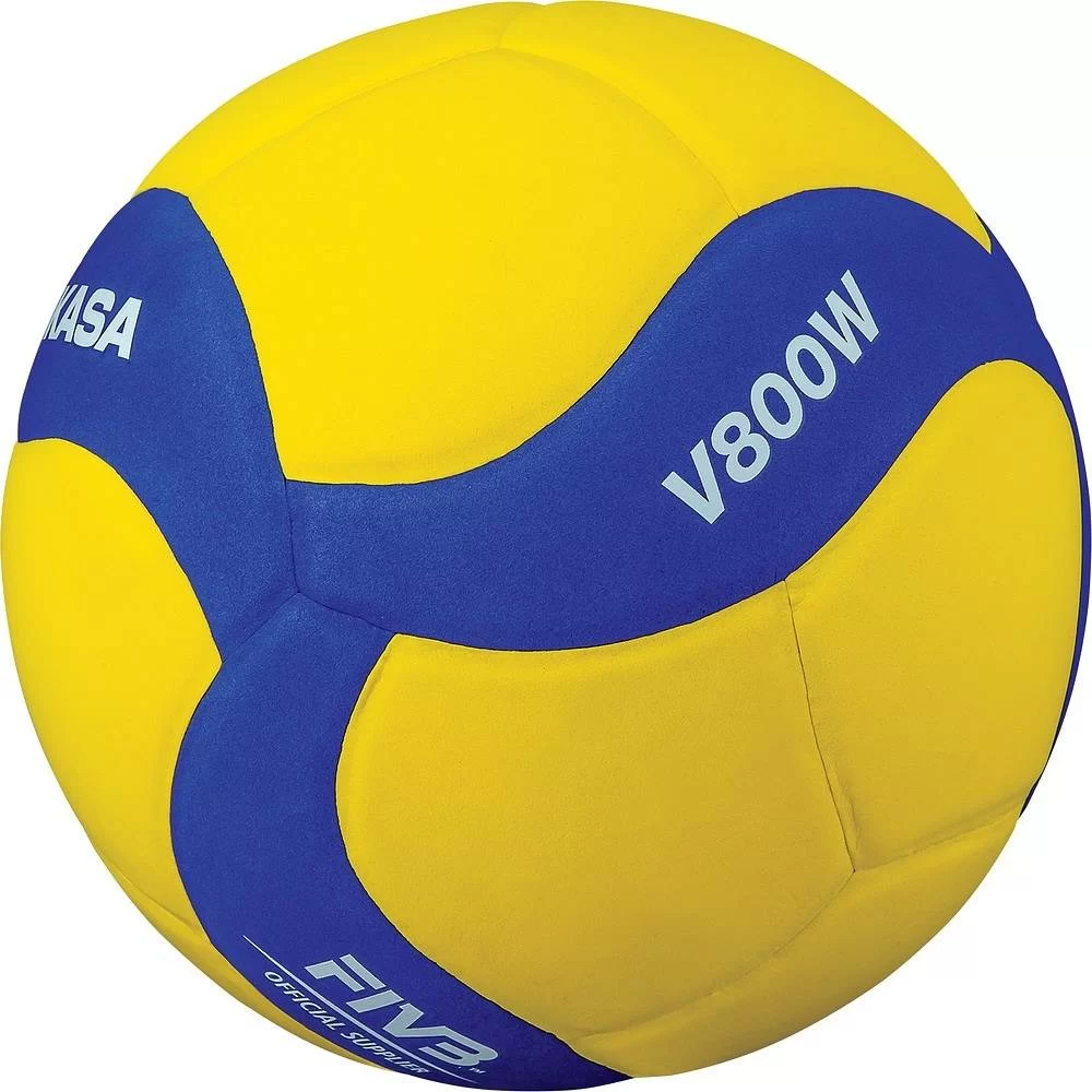 Фото Мяч волейбольный Mikasa V 800W желто-синий 18715 со склада магазина СпортСЕ