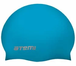 Шапочка для плавания Atemi SC103 силикон голубая