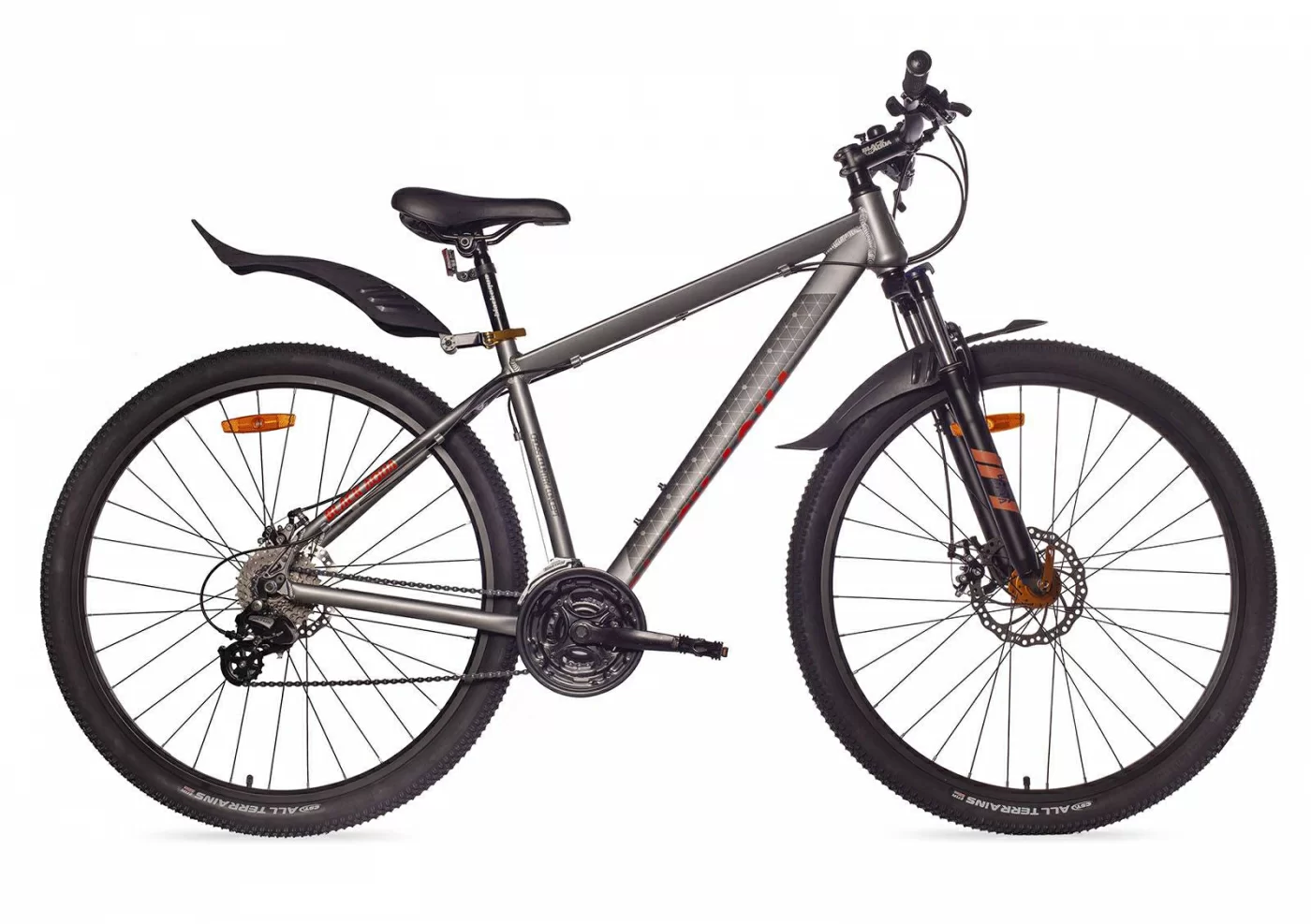 Фото Велосипед Black Aqua Cross 2992 D matt 29" серый-оранжевый GL-504D со склада магазина СпортСЕ