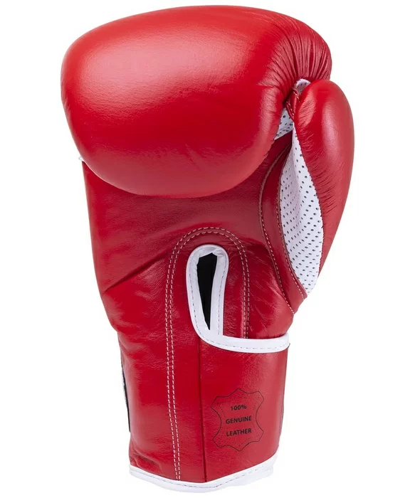 Фото Перчатки боксерские KSA Wolf кожа Red со склада магазина СпортСЕ