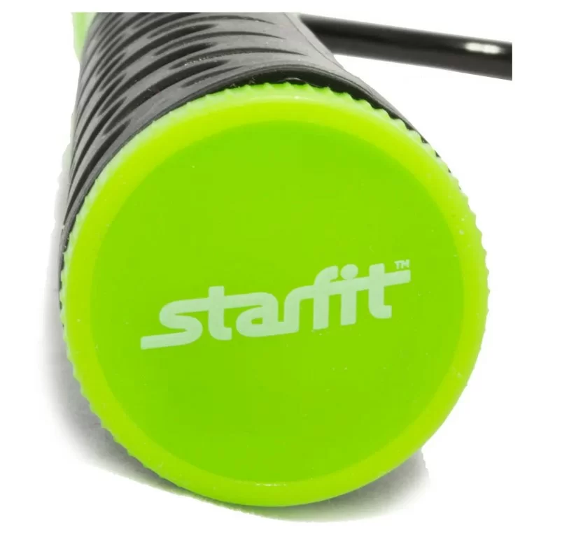 Фото Скакалка 3.05 м StarFit RP-103 ПВХ с нескользящей ручкой черный/зеленый УТ-00007302 со склада магазина СпортСЕ