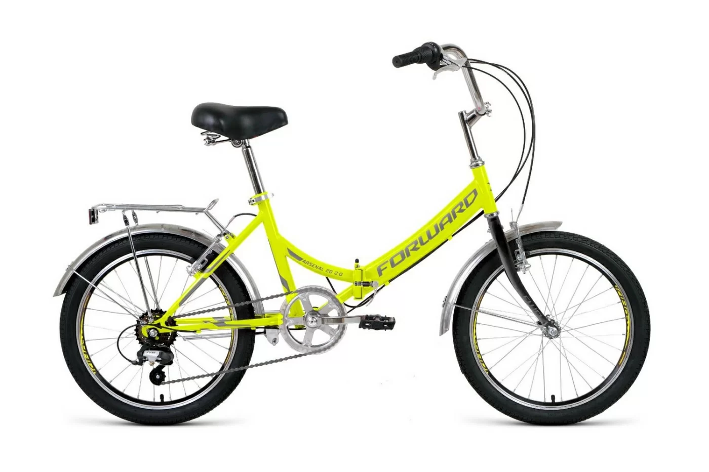 Фото Велосипед Forward Arsenal 20 2.0 (2022) ярко-зеленый/темно-серый со склада магазина СпортСЕ