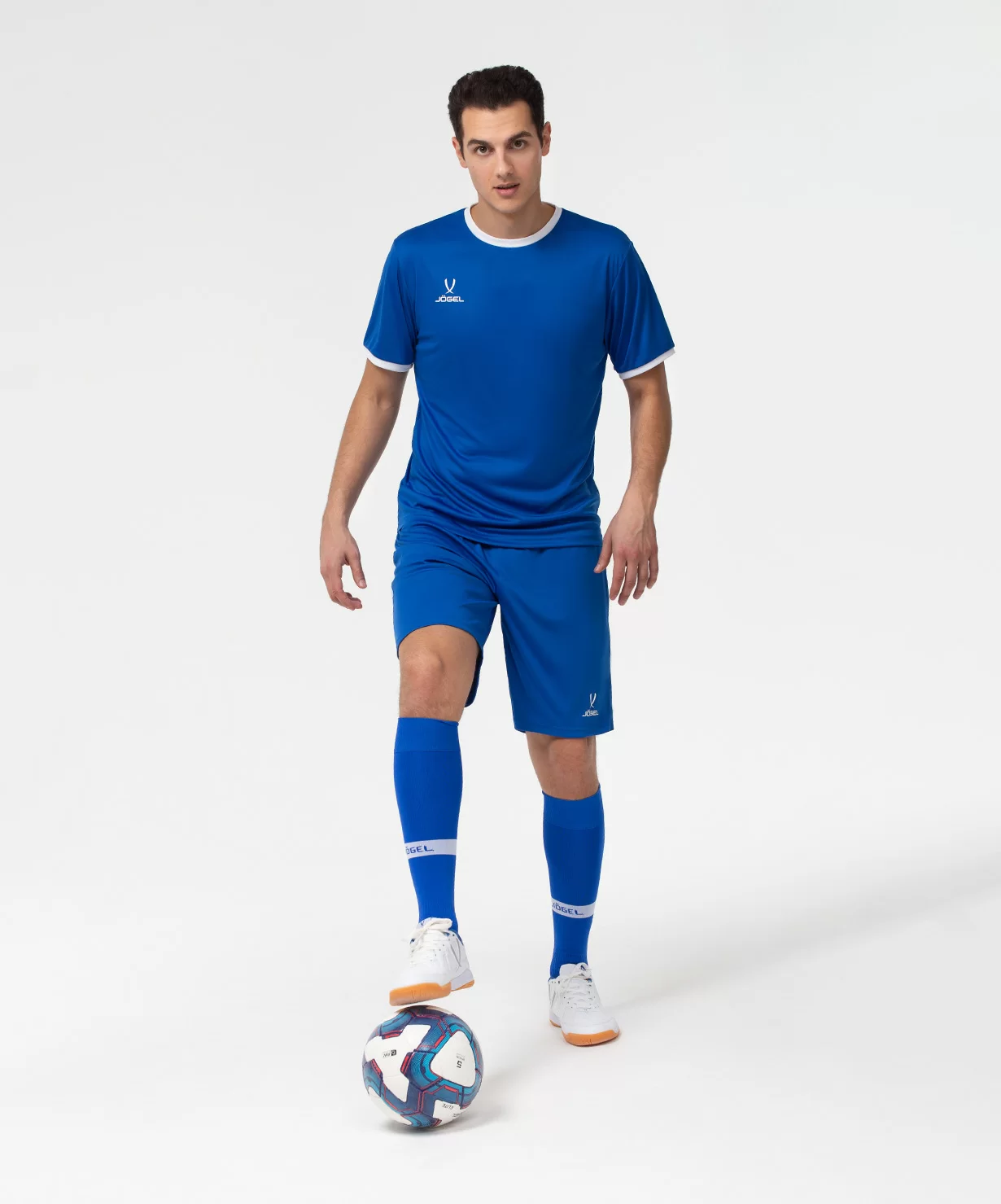 Фото Футболка футбольная CAMP Origin, синий/белый со склада магазина СпортСЕ