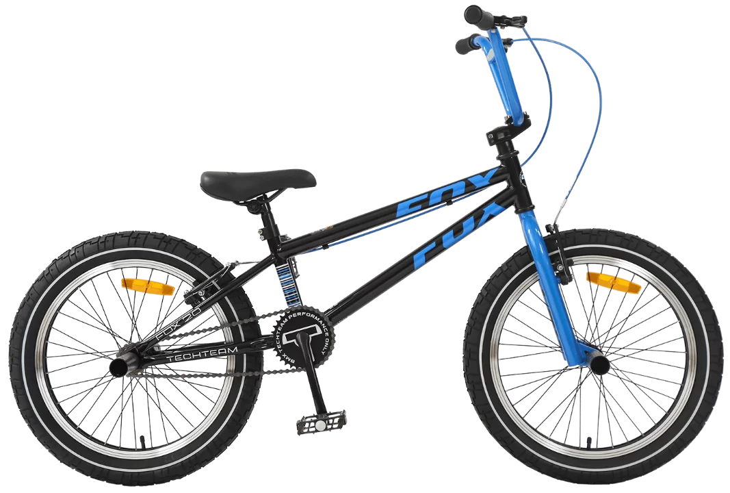 Фото Велосипед BMX TechTeam Fox 20" (2021) черно-синий со склада магазина СпортСЕ