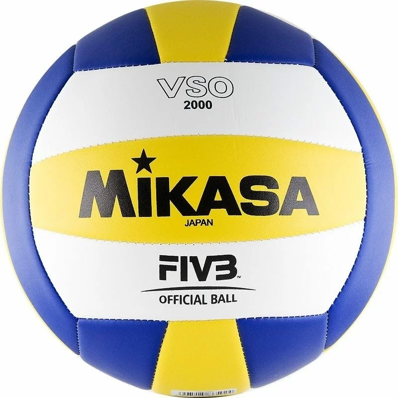 Фото Мяч волейбольный Mikasa VSO2000 р.5 синт.кожа бел-жел-син со склада магазина СпортСЕ