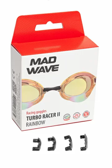 Фото Очки для плавания Mad Wave Turbo Racer II Rainbow стартовые Violet M0458 06 0 07W со склада магазина СпортСЕ