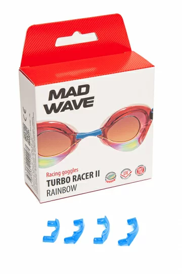 Фото Очки для плавания Mad Wave Turbo Racer II Rainbow стартовые Red M0458 06 0 05W со склада магазина СпортСЕ