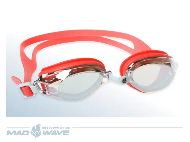 Фото Очки для плавания Mad Wave Predator Mirror red M0421 05 0 05W со склада магазина СпортСЕ