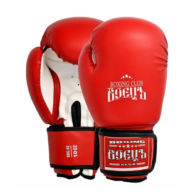 Фото Перчатки боксерские Боецъ BBG-02 красные со склада магазина СпортСЕ