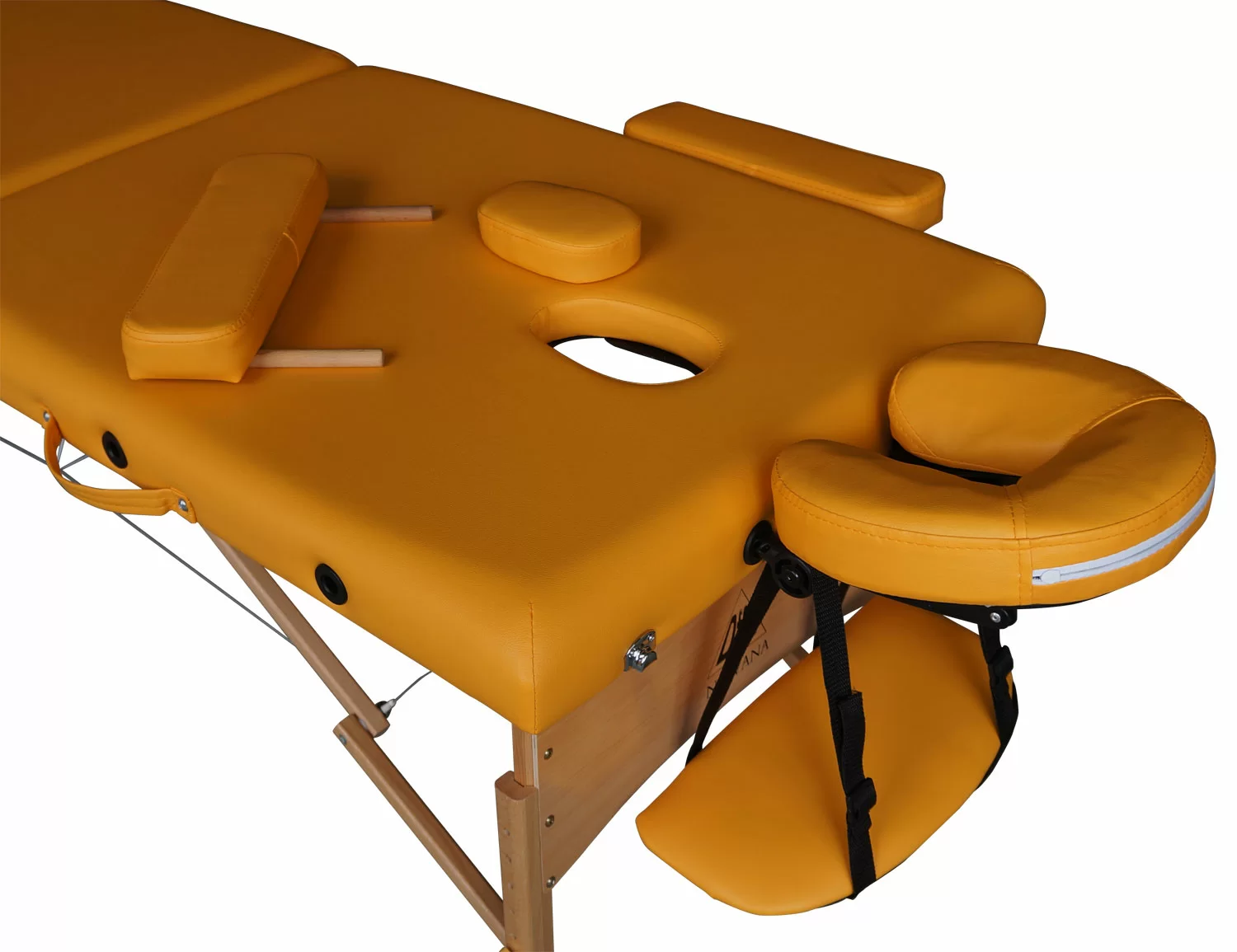 Фото Массажный стол DFC NIRVANA, Relax, дерев. ножки, цвет горчичный (Mustard) TS20111_M со склада магазина СпортСЕ