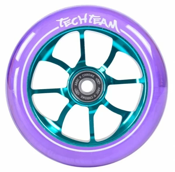 Фото Колесо для самоката TechTeam X-Treme 110 мм PO transparent purple со склада магазина СпортСЕ