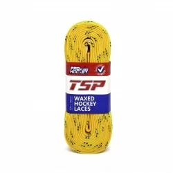 Шнурки хоккейные 180см с пропиткой TSP Hockey Laces Waxed yellow 2154
